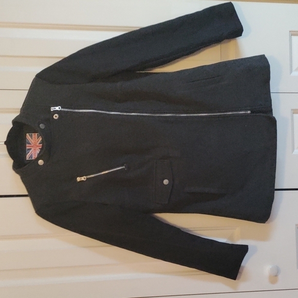 Miss London wool blend military style coat women's medium - Picture 1 of 12